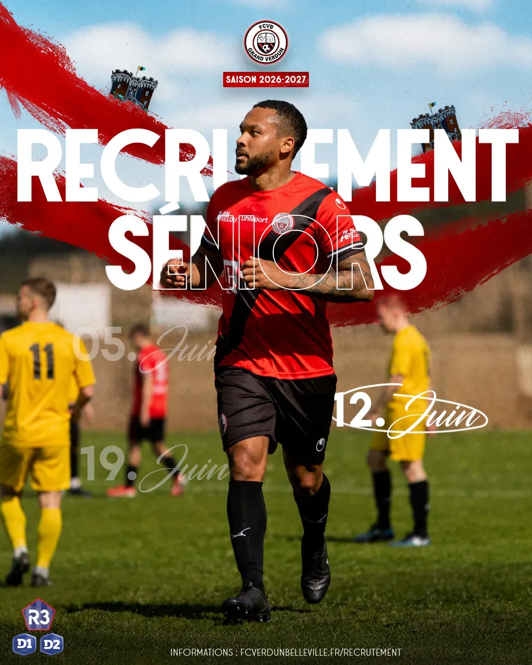 Recrutements Séniors R3-D1-D2